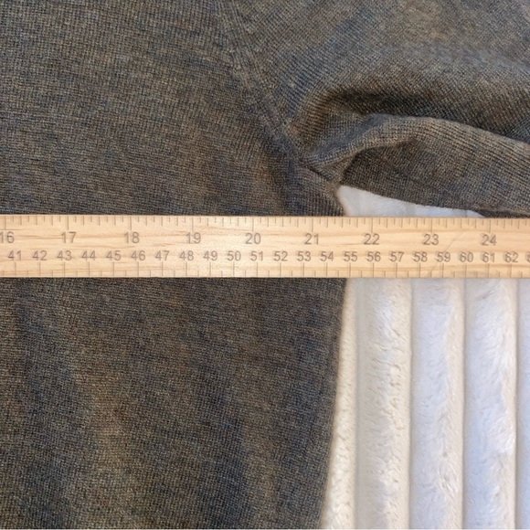 Charter Club Men's Heather Green Brown Zip-Up Sweater Large 💯 Merino Wool - Picture 2 of 5